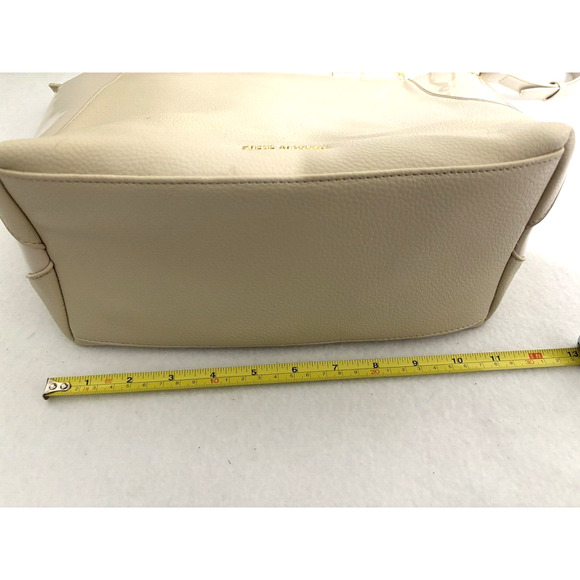 Steve Madden Faux Leather Tote Bag Beige Crossbody Convertible - Picture 8 of 11